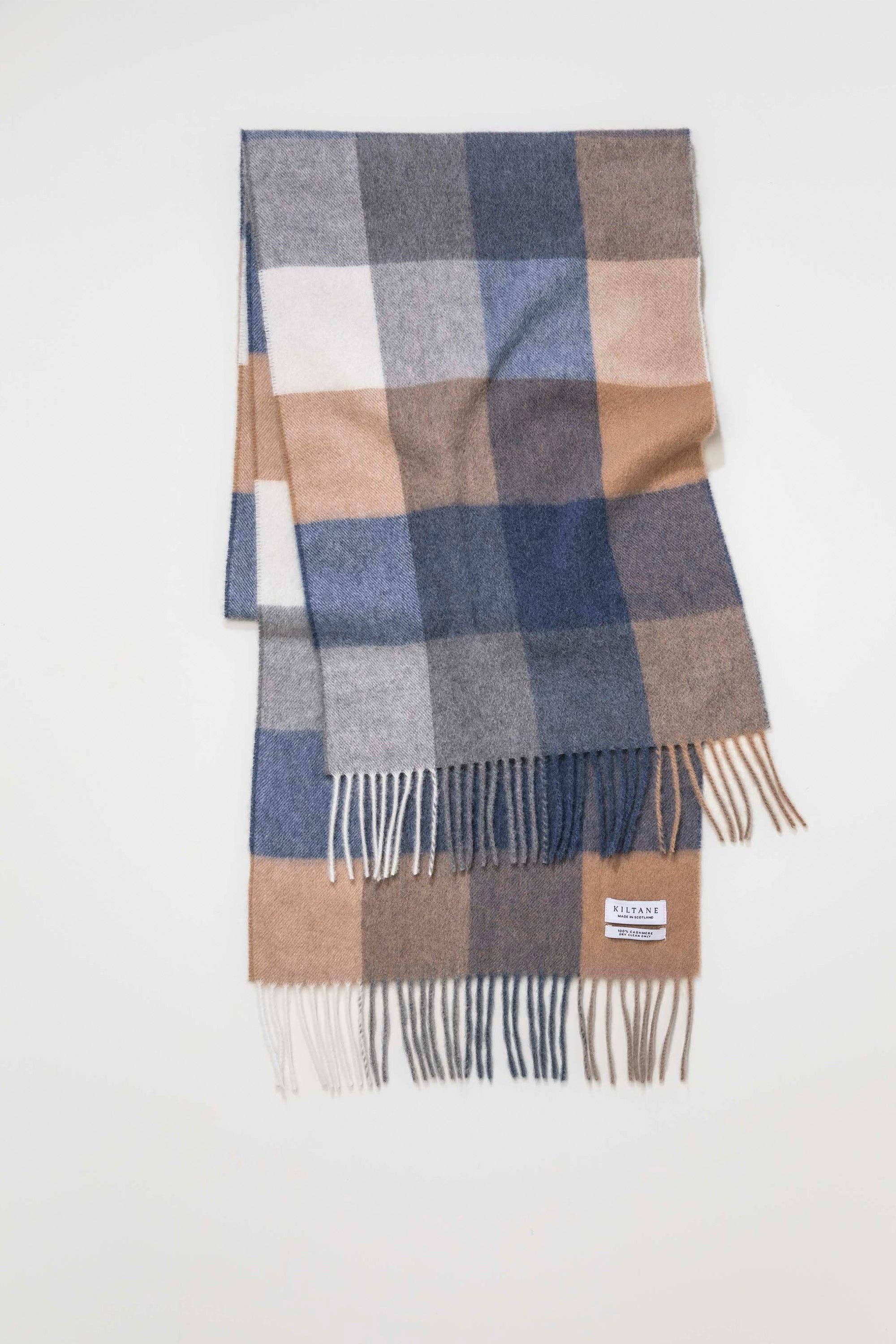 Kiltane - Wholesale Scarf - Unisex - Made in Scotland Wide Cashmere Scarf Sandwood Armada 5 Square2