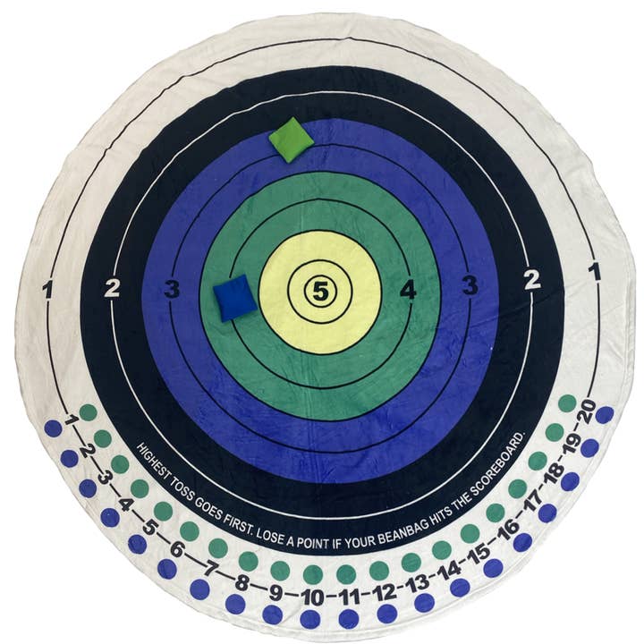 Bean Bag Toss Target Round Game Blanket 68" for wholesale by The Fun Home Novelty Company