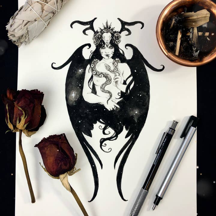 Lilith - Art Print for wholesale by The Art of Annabelle Lewis