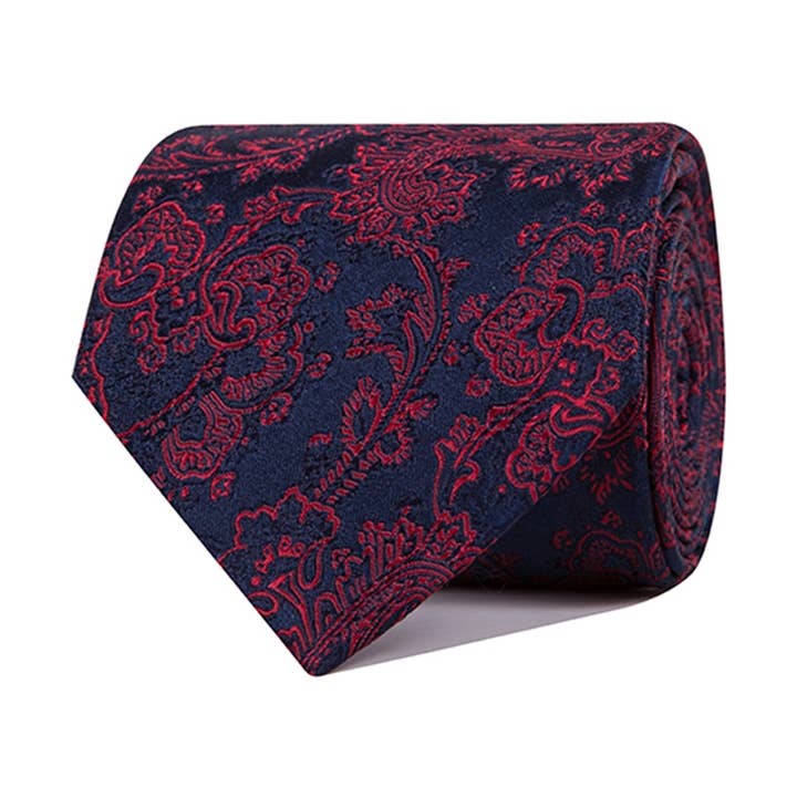 Cravatta rossa in cashmere e seta per la vendita all'ingrosso da parte di Ox Gemelos