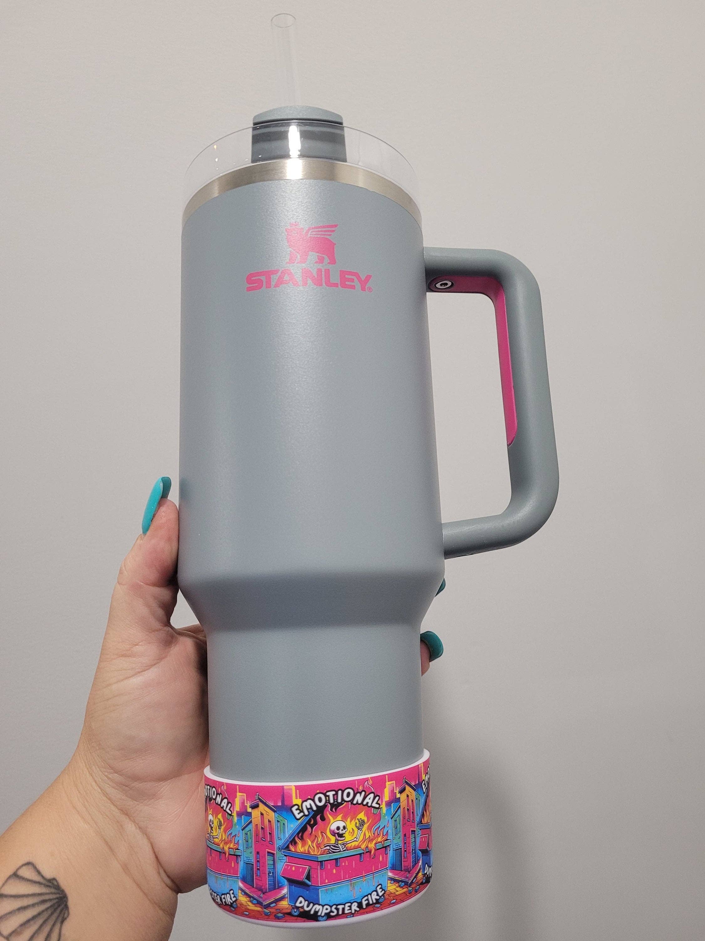 TheSaltyChic - Wholesale Drink Huggers & Koozies - Emotional Dumpster fire silicone boot bumper for tumbler1