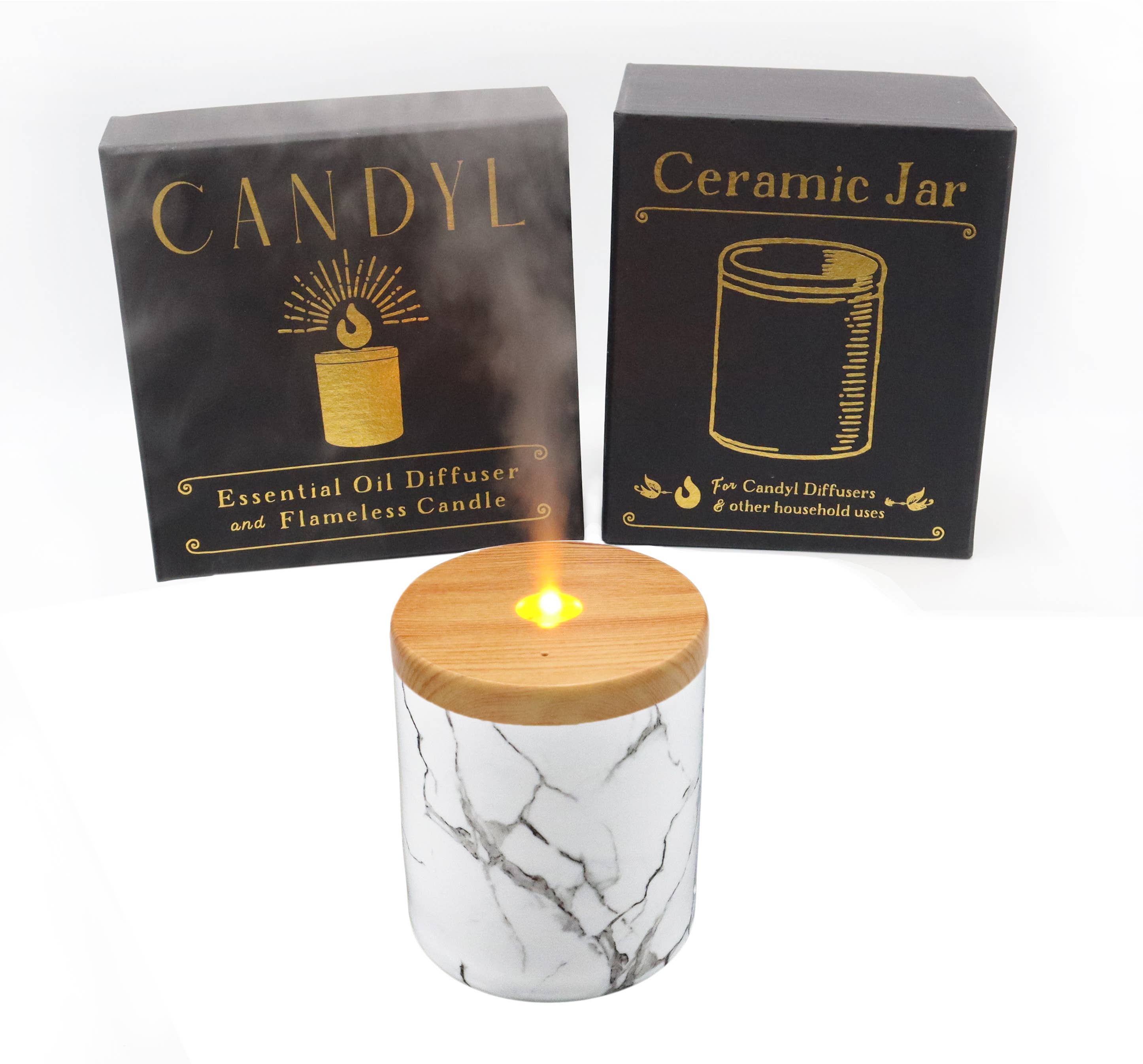 Candyl - Vente Diffuseur électronique - Diffuseur d'Huiles Essentielles Candyl avec Flamme de Lumière de Bougie15
