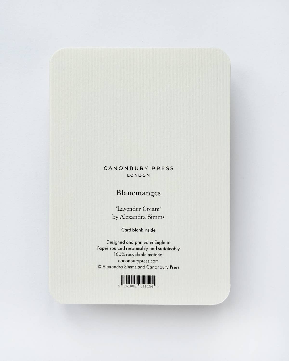 Canonbury Press - Wholesale Birthday Card - Lavender Cream Blancmange Greeting Card | Birthday Card2