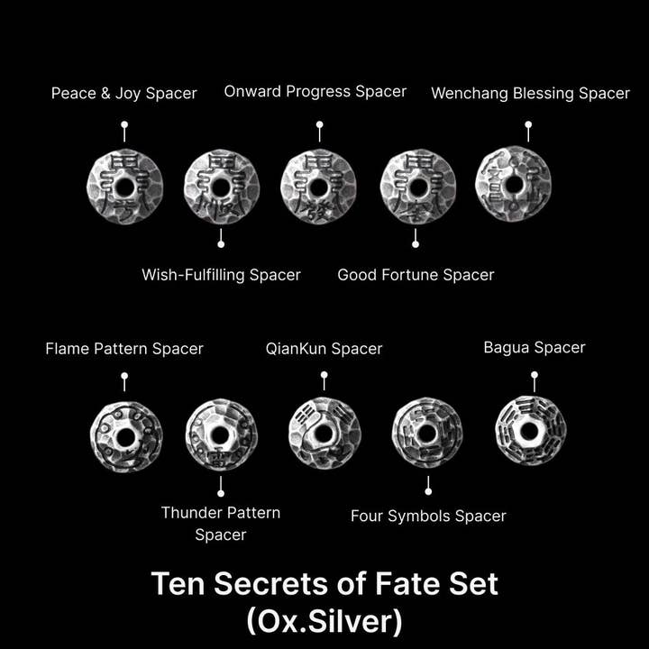 Taoïstische Zilveren Chip Spacer voor wholesale door Coppertist.wu