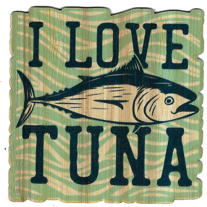 I Love Tuna for wholesale by Bamboo Wood Stickers