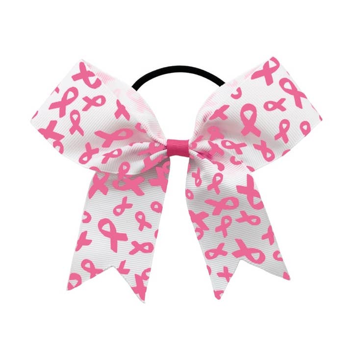 Pink Ribbon Hair Bows for wholesale by The Awareness Company