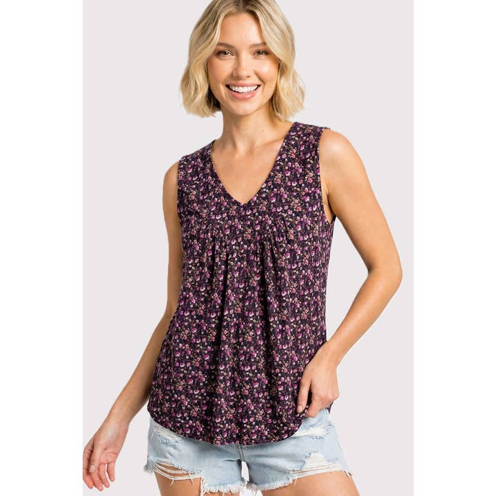 Haut imprimé floral à encolure froncée pour la vente par STACCATO