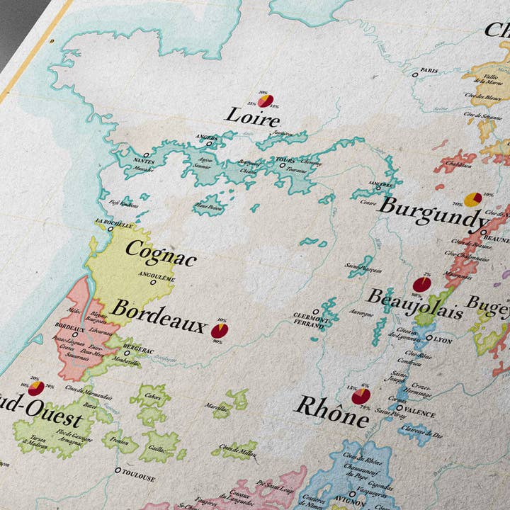 My Wine Map - Wholesale Plattegrond - Wijnkaart van Frankrijk1