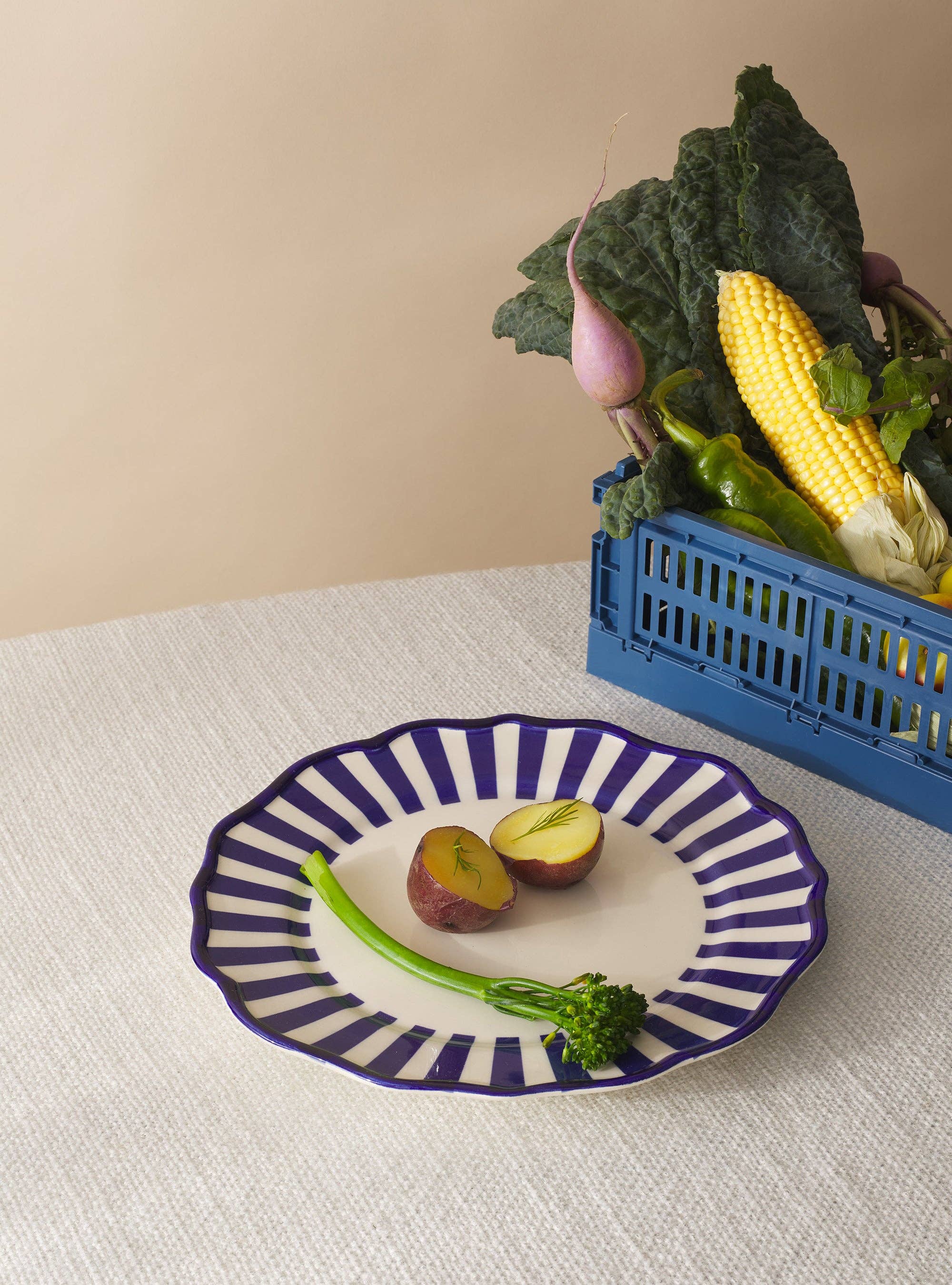 Maison Madison Home - Wholesale Dinner Plate - Riviera Striped Dinner Plate 10.5"2