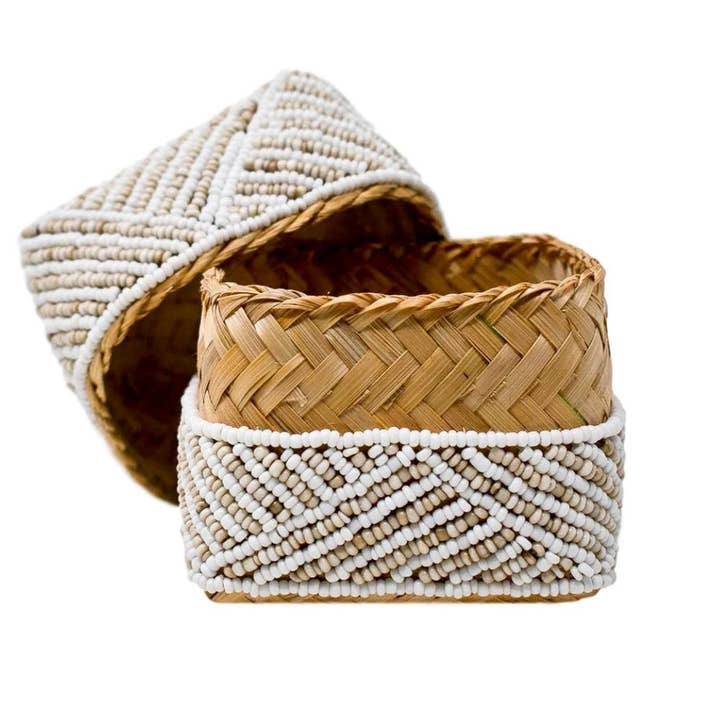 Bali Box {petite}: Natural/White for wholesale by POPPY + SAGE