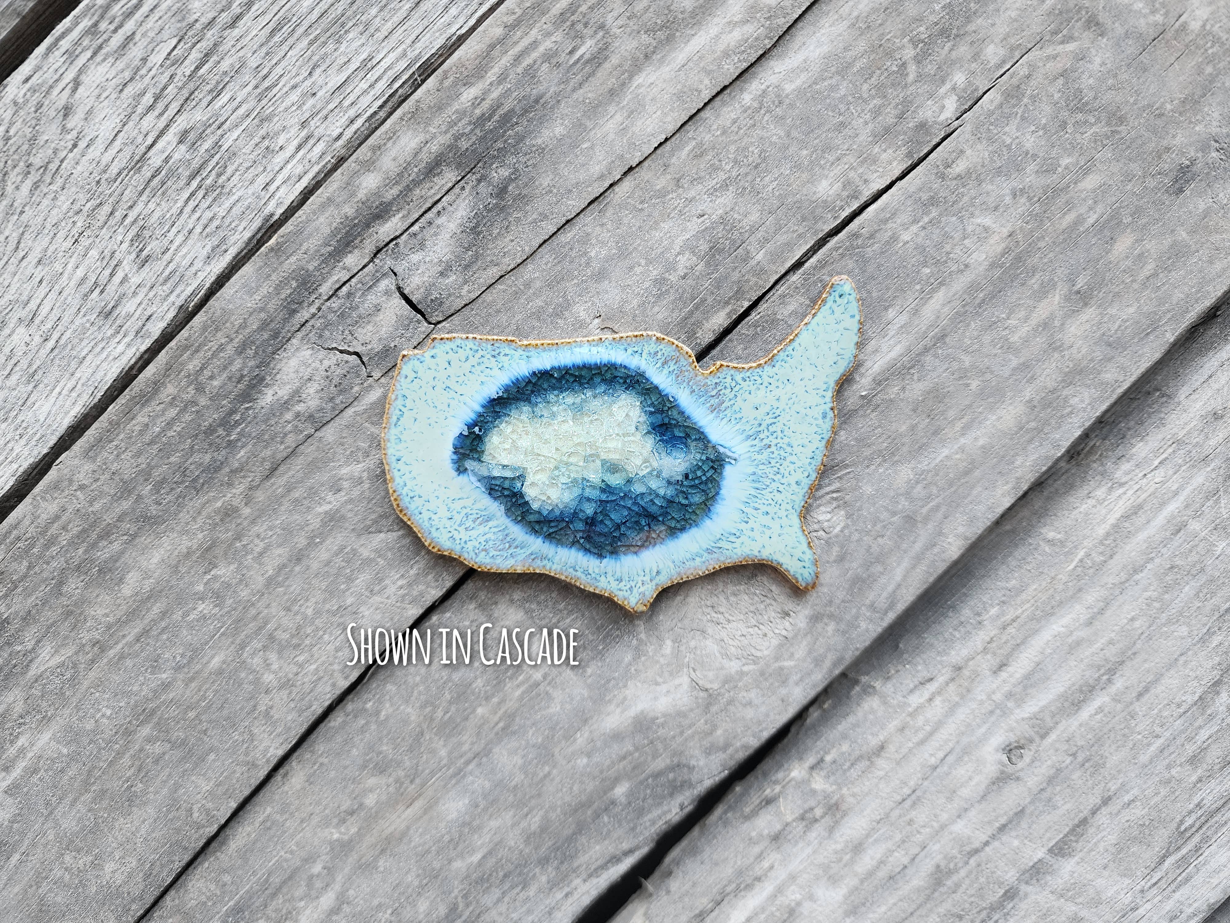 Dock 6 Pottery - Wholesale Magnet - State Shaped Fridge Magnet- All 50 States - 10 DAY12