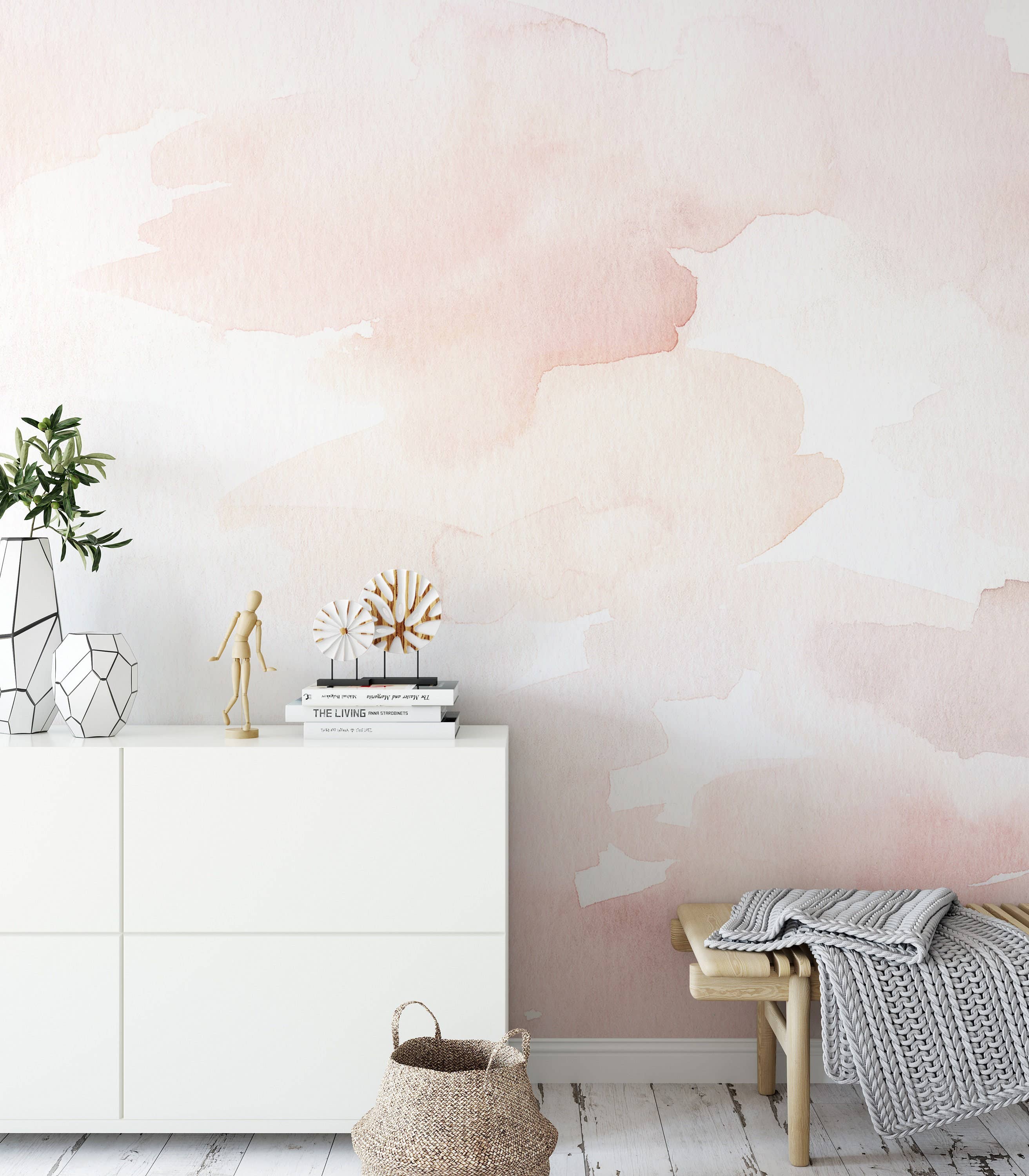 Timberlea - Wholesale Wallpaper - Hand Painted Watercolor Wallpaper.  Peel and Stick.1