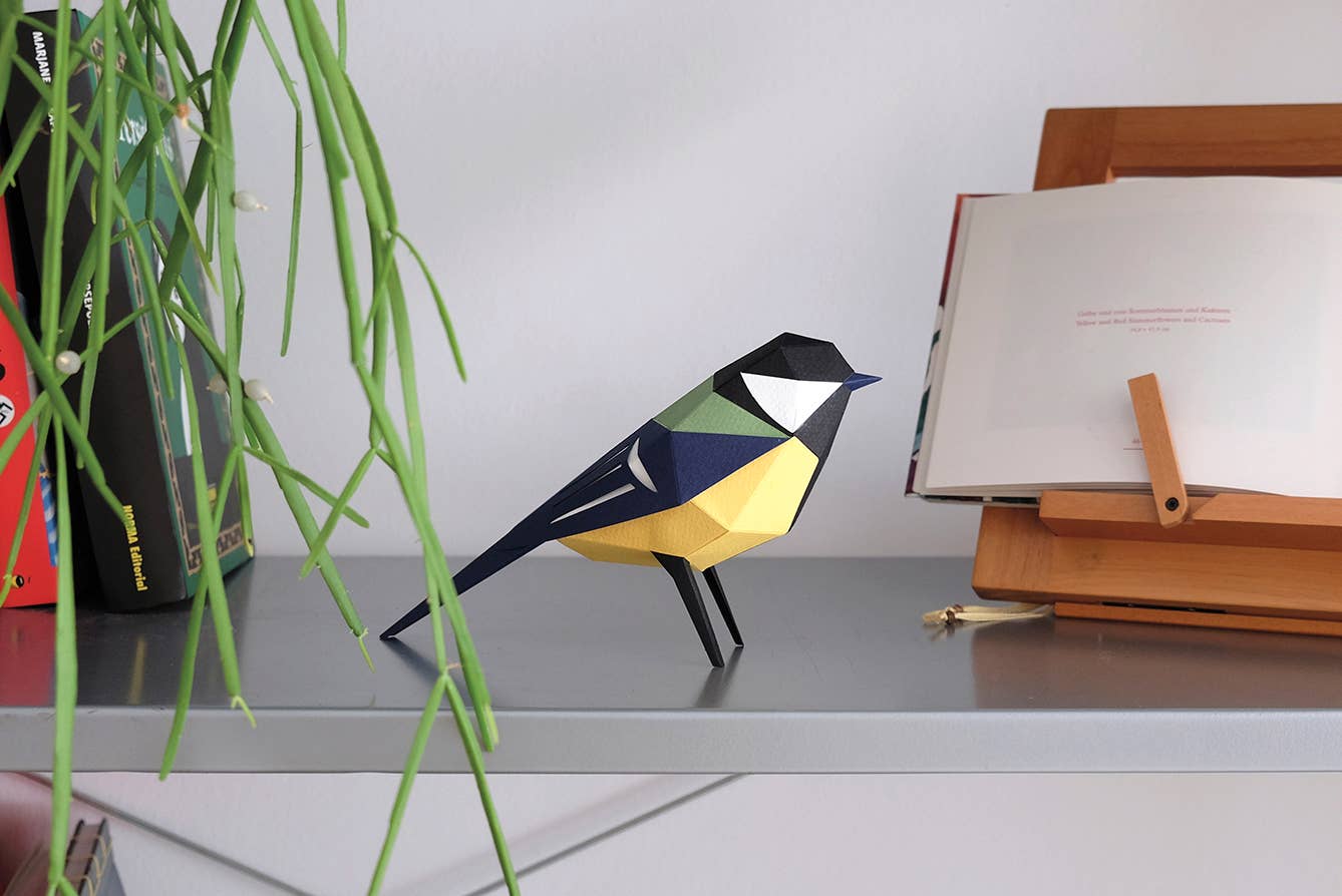 Today is Art Day - Wholesale DIY Craft Kit - Great Tit - Bird 3D Paper Figure by Plego6