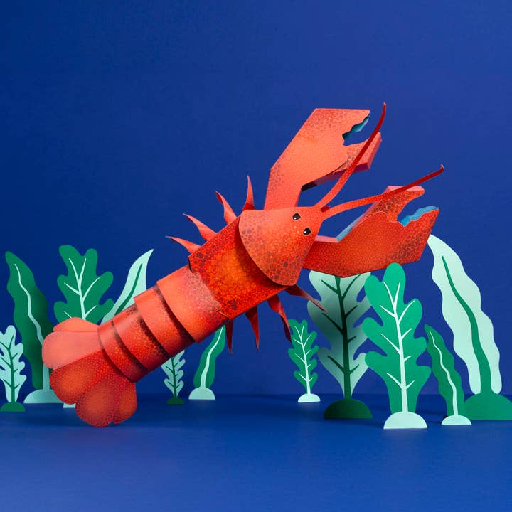 Make Your Own Loveable Lobster Paper Model Kit for wholesale by Clockwork Soldier - USA