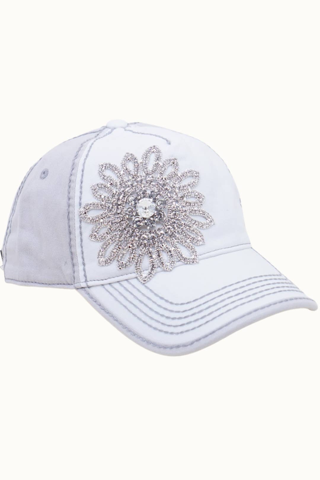Olive & Pique - Vente Casquette de baseball – femme - Casquette bicolore Sunflower Bejeweled Glitz, ajustable10
