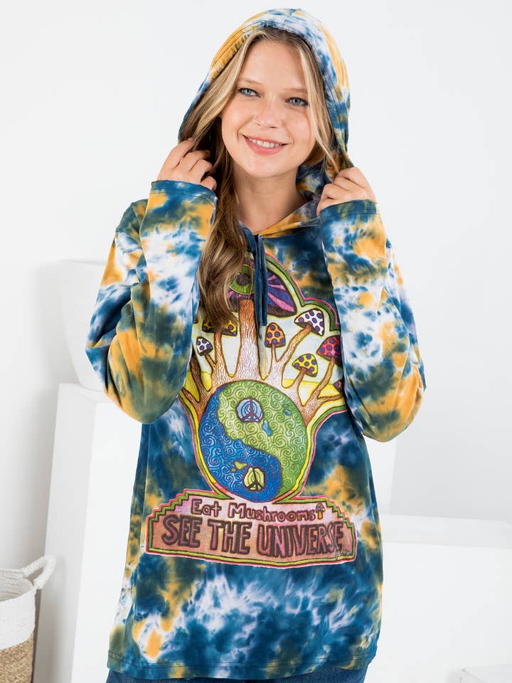 Tie-dye Hoodie (TH-1562) for wholesale by Kathmandu Imports