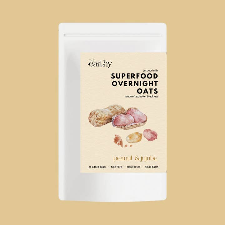 The Earthy – wholesale Oats – Overnight Oat Dry Mix | Peanut & Jujube (20% protein)1