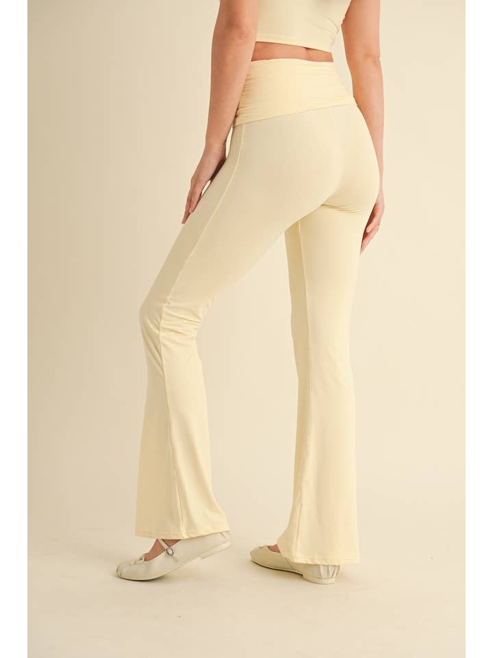 KIMBERLY C – wholesale Pants – Women's – Soft Knit Foldover Flare Pants26