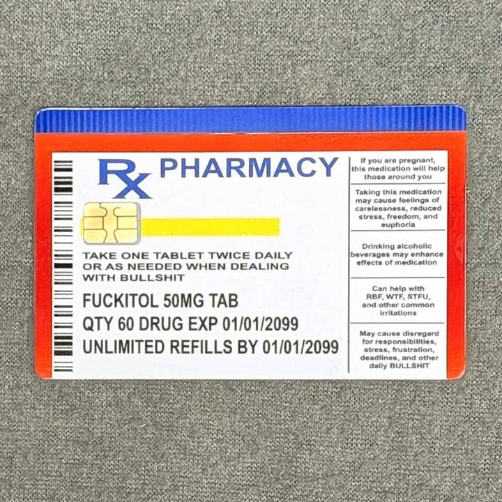 Autocollant, peau, couverture amusante pour carte de crédit/débit RX pour la vente par JTV Designs