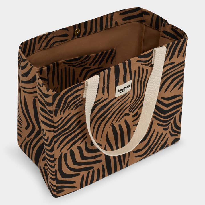 Hindbag - Wholesale Tote Bag - Women's - Claude Zebra Cinnamon Tote Bag4
