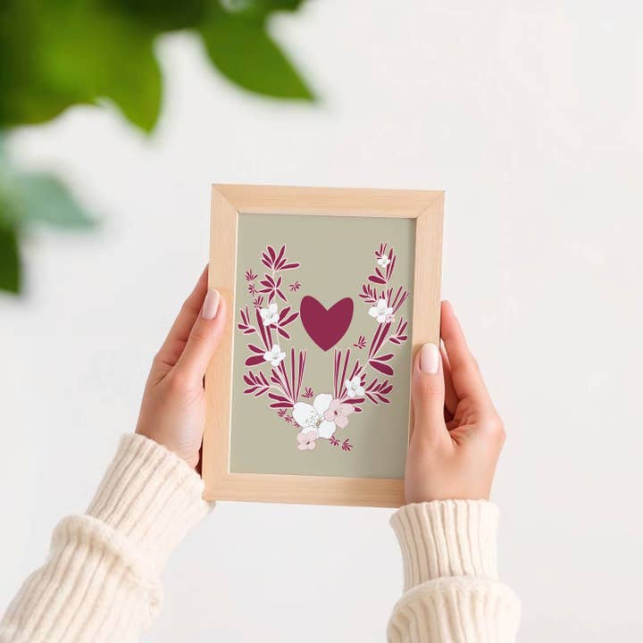 Kartoti Designs - Wholesale Stationery/Notecard Set - Sweetheart Garden Mini Print Card Set – Set of 36
