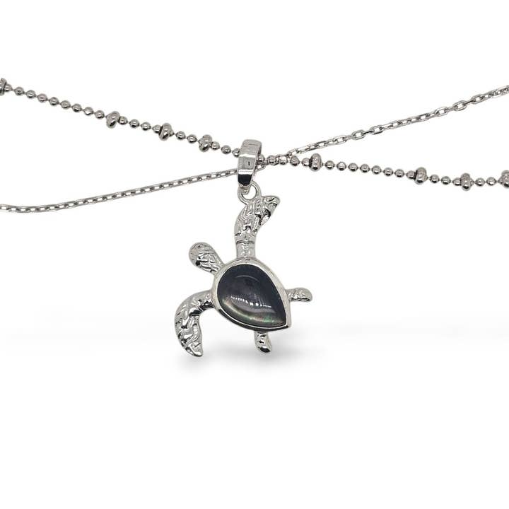 KNÖCHELKETTE S/S & SCHWARZE SCHILDKRÖTE AUS MUSCHEL für den Großhandel von Mountain Creek Jewellery