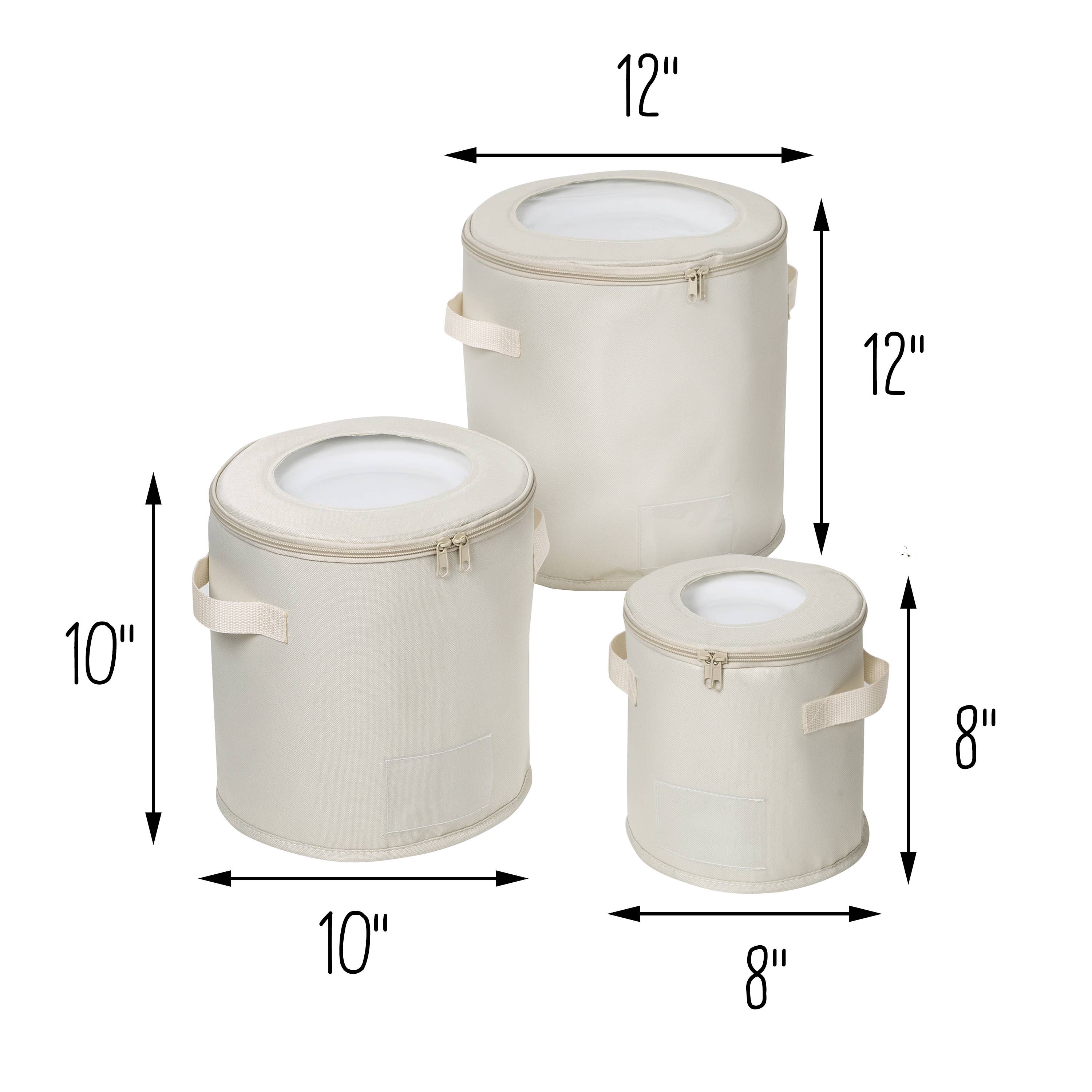 Honey-Can-Do - Wholesale Food Storage Container - Natural Round Dinnerware Storage Cases (Set of 3)2