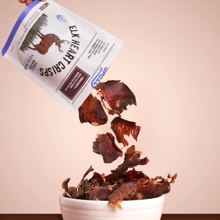 Grazly - Wholesale Jerky - Elk Heart Crisps - 100% Grass-Fed/Finished 5