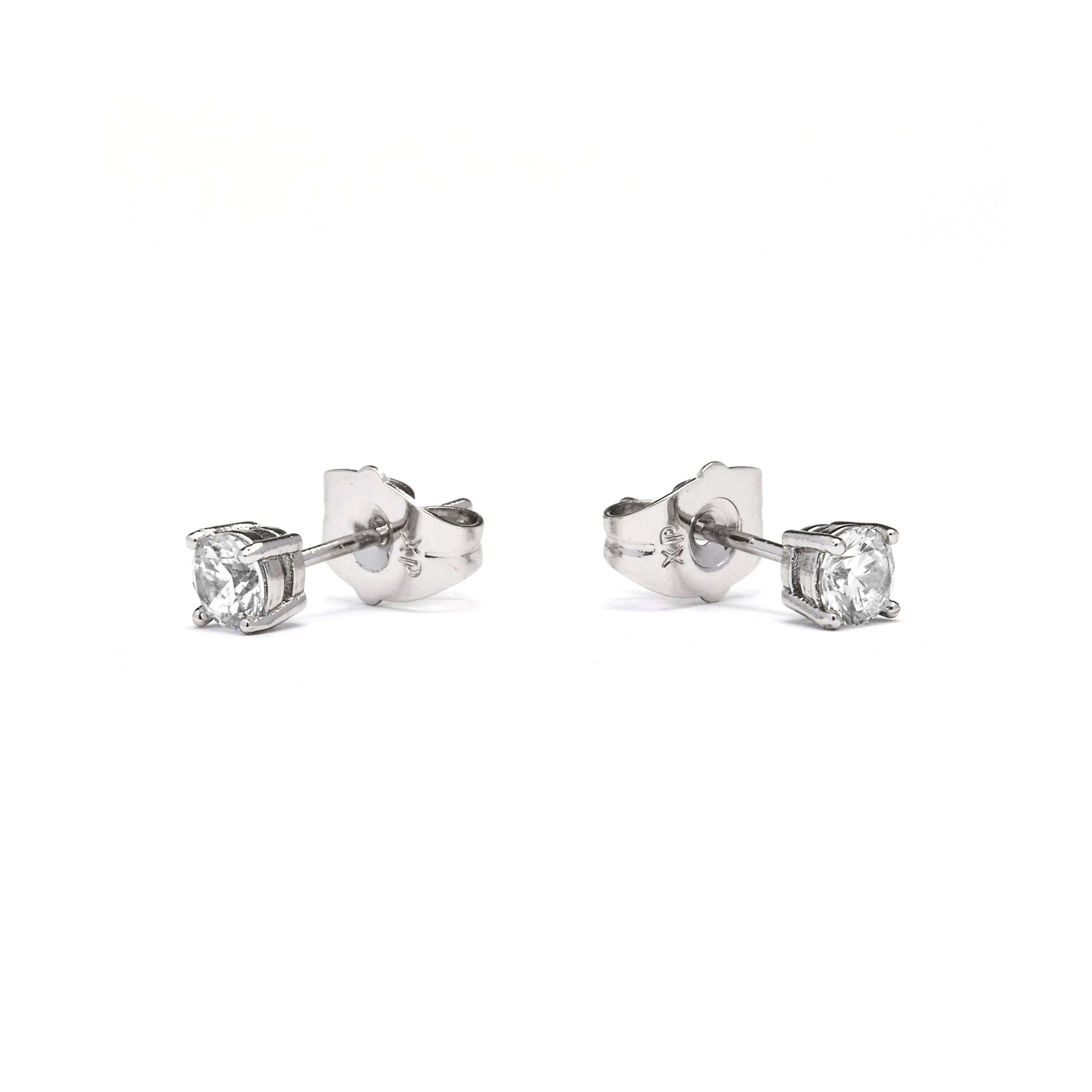 Luxenter - Vendita all'ingrosso Orecchini a bottone - Orecchini con Zirconia Brillante finitura argento - Verak1