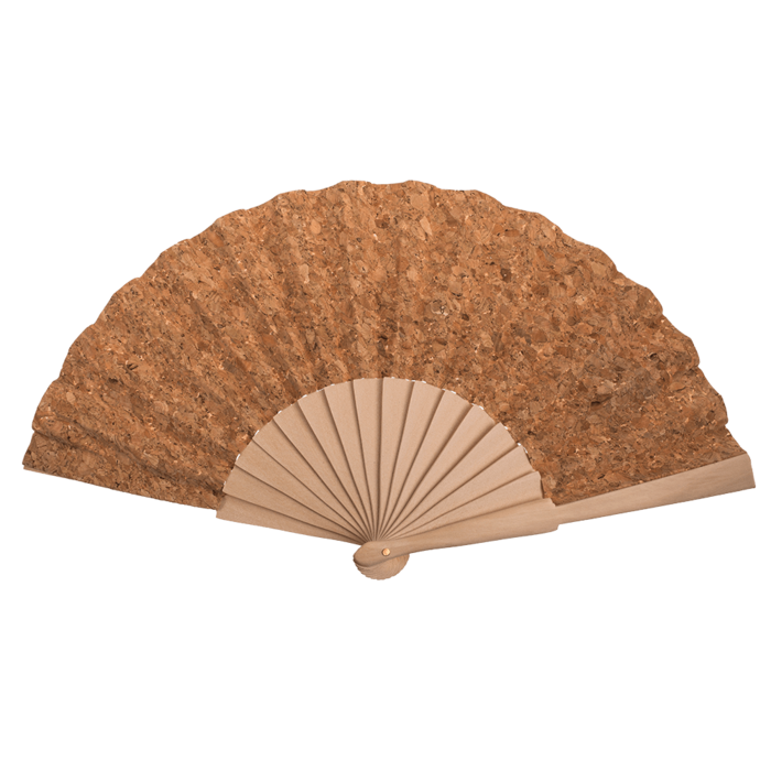 Out of the blue KG - Wholesale Handheld Folding Fan - Wooden Fan, cork,2