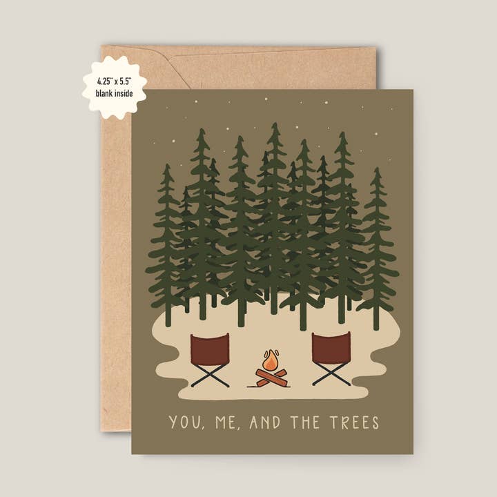 Bri Kuffell Art - Wholesale Valentine's Day Card - You, Me, and the Trees Card