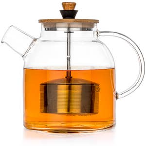 54oz Water Pitcher Glass Pitcher Tea Kettle Large Pitcher Glass Teapot  Water Carafe Cold Juice Iced Water Jug for Boiling Water