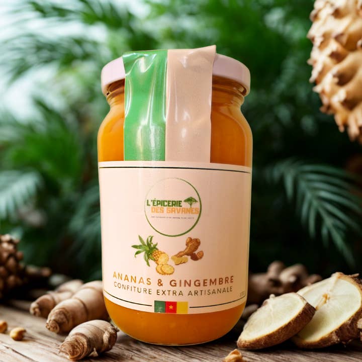 Extra Jam Ananas & Gember 370g voor wholesale door Épicerie des Savanes