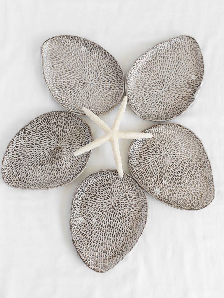 Petal Palette Appetizer Plate for wholesale by Tagliaferro Ceramics