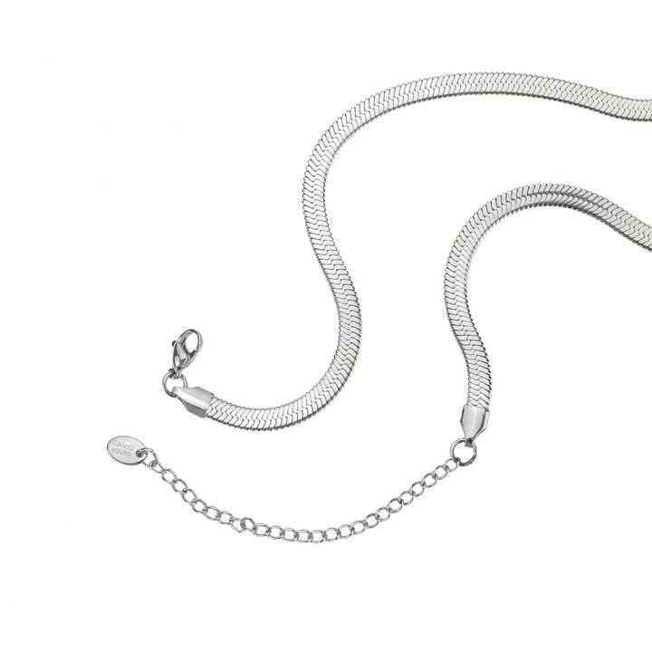 Brenda Grands Jewelry - Wholesale Link & Chain Necklace - Waterproof Silver Herringbone Necklace2