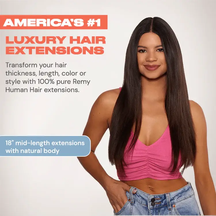INH Hair - Wholesale Hair Extensions - Lite Remy Hair Extensions | 18" mid length hair extensions18