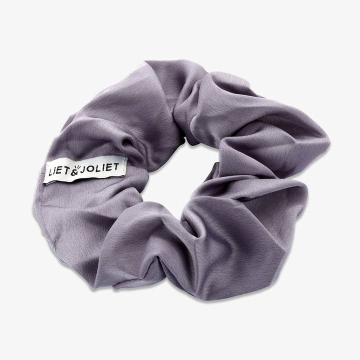Scrunchie aus Satin, Grau für den Großhandel von Liet&Joliet