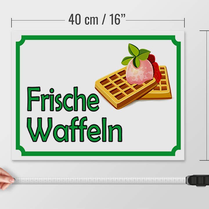 Femer - Wholesale Sign - wooden sign notice 40x30cm fresh waffles sale wooden decorative sign wooden sign4