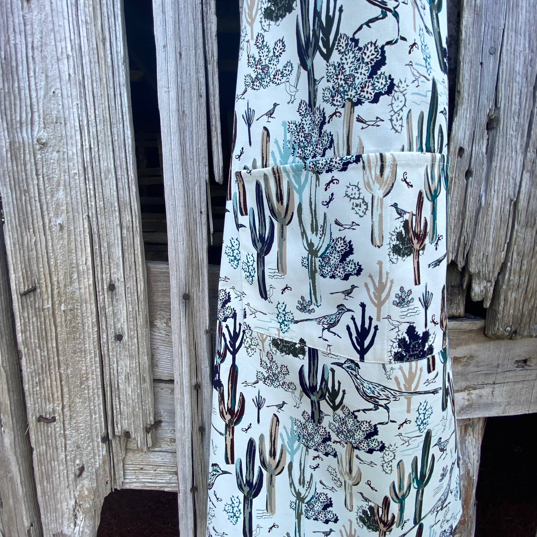 Cher the Fire - Wholesale Apron - Cotton Apron, Roadrunner After The Rain - Southwest cool4