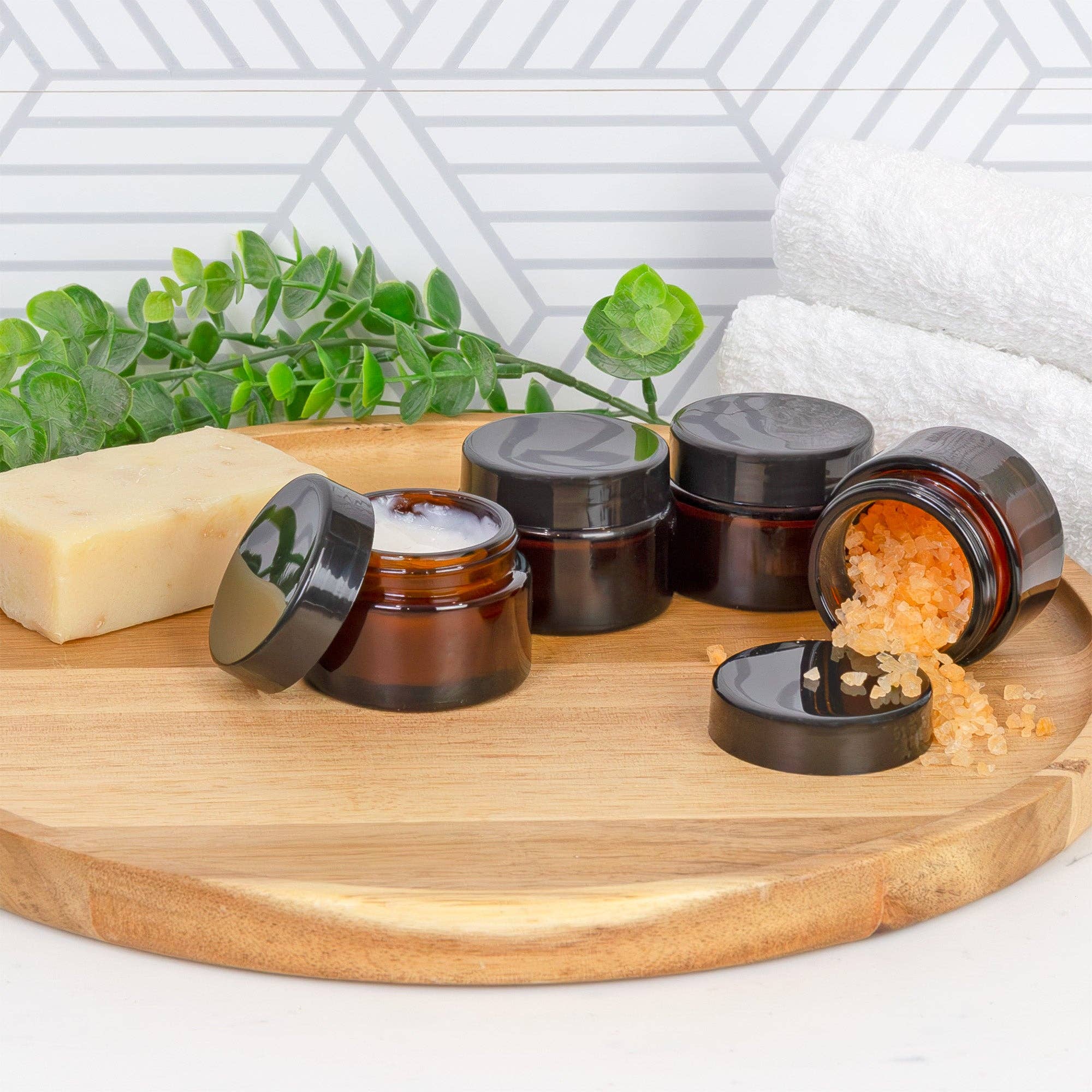 Kurated Korner - Vendita all'ingrosso Barattoli - Barattoli in vetro ambra da 30 ml (12 pezzi)8