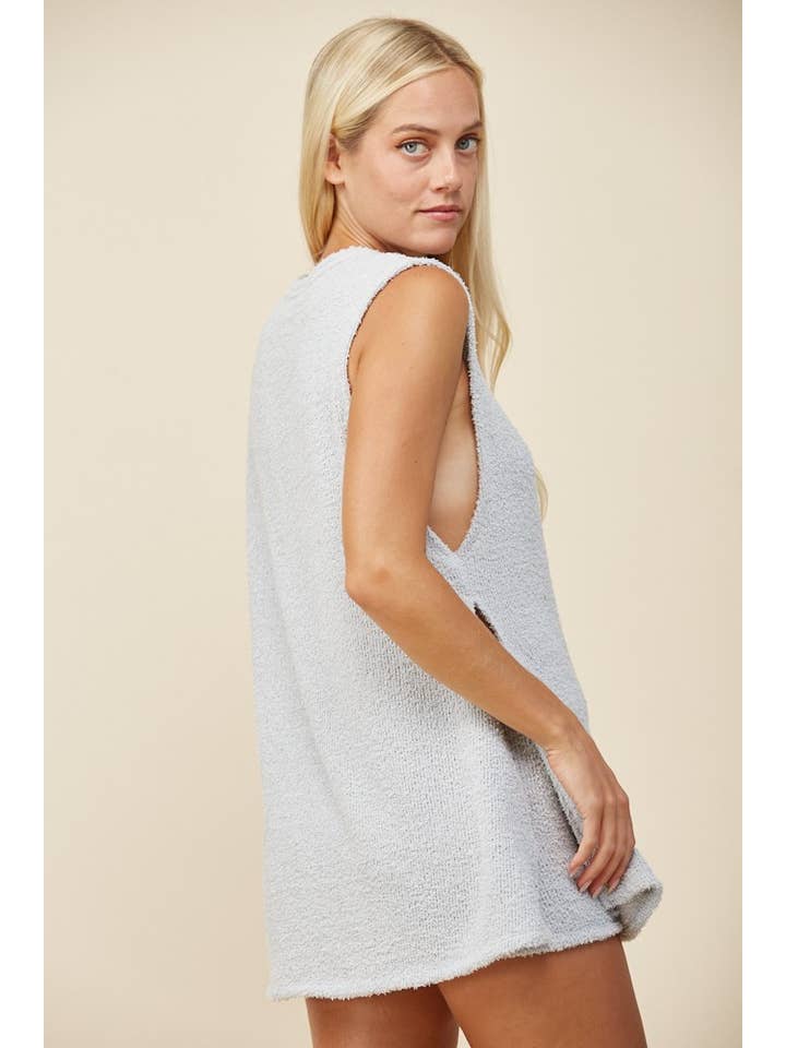 LT CINZA CONJUNTO DE CALÇÕES E TANQUES SEM MANGAS DE TEXTURA MACIA 7008CA para venda a revendedores na Faire6