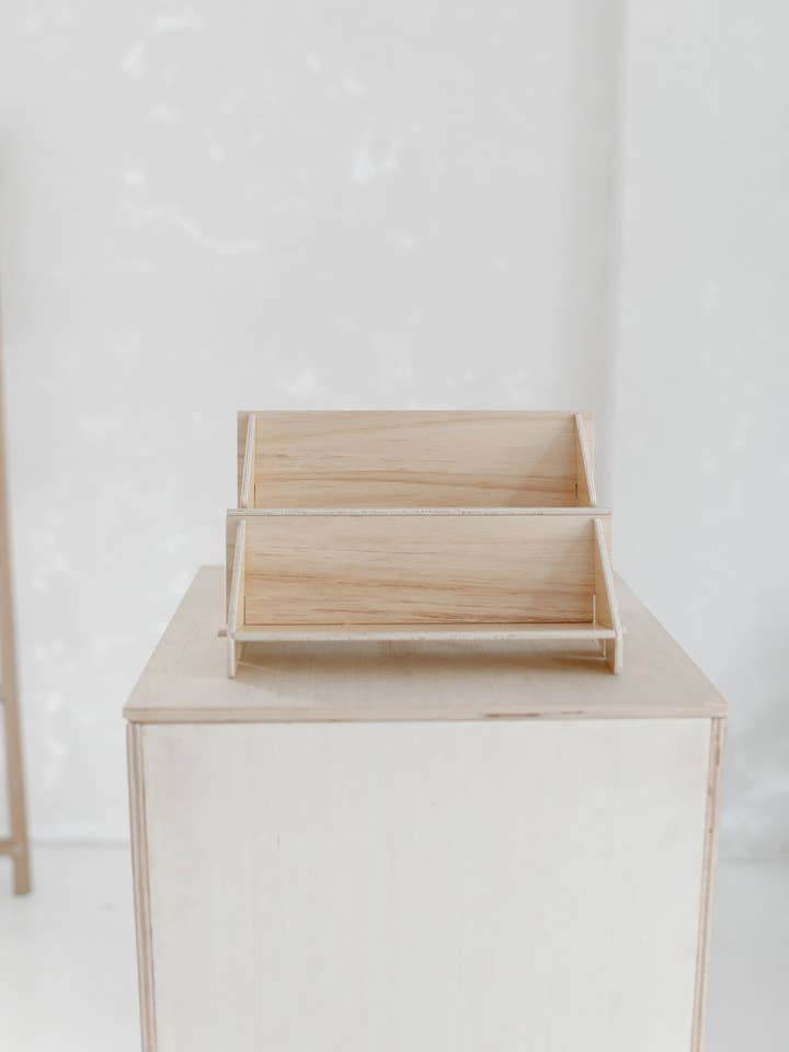 2-Tiered Birch Shelf (13") for wholesale by Reminder Nail Polish