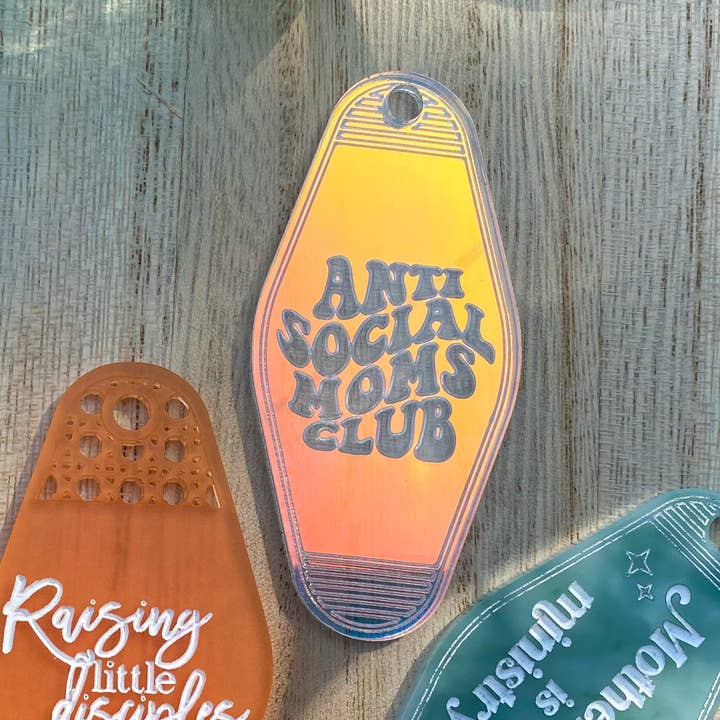 Anti Social Moms Club Keychain for wholesale by Simply Artrageous