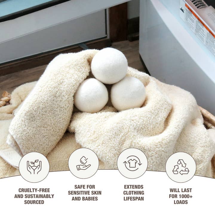 Moss Creek Wool Works | Wool Dryer Balls - Wholesale Pet Fetch Ball - Dog - "Woolf" Wool Ball for Dogs | Set of 2 | Natural Fetch Toy7