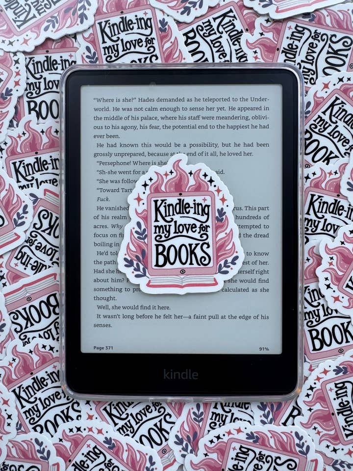 Kindle Sticker / Kindling My Love For Books for wholesale by Wild Woods