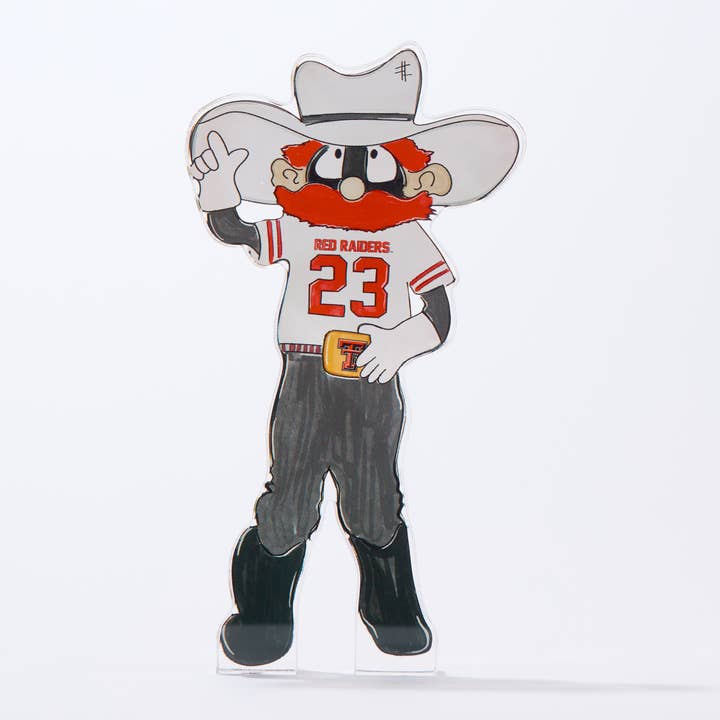 Raider Red Acryl Plankje | College Kunstblok | Slaapkamerdecoratie | Game Day Plankdecoratie voor wholesale door Tailgated Co.