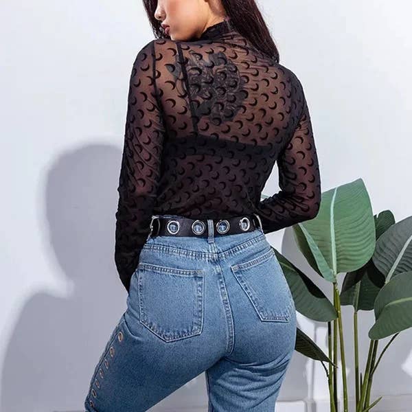 DEZZY'S - Wholesale Knit Top - Women's - Luna transparent top6