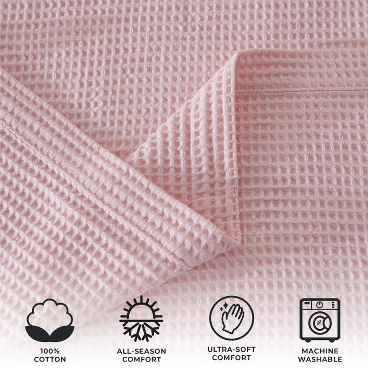 BH Collective - Wholesale Bedding Blanket - 100% Cotton Waffle Weave Blanket - Mikala Collection