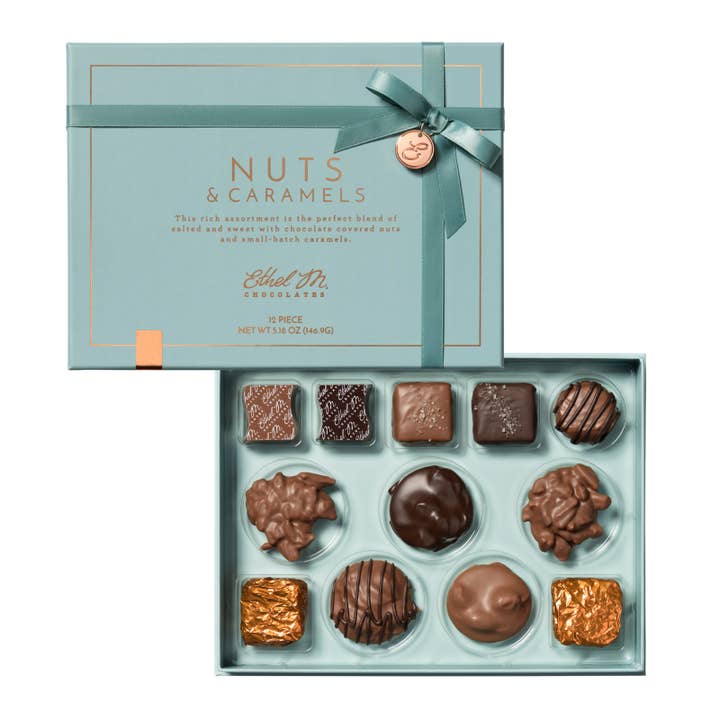 PREMIUM 12-PIECE NUTS & CARAMELS COLLECTION, ASSORTMENT for wholesale by Ethel M Chocolates