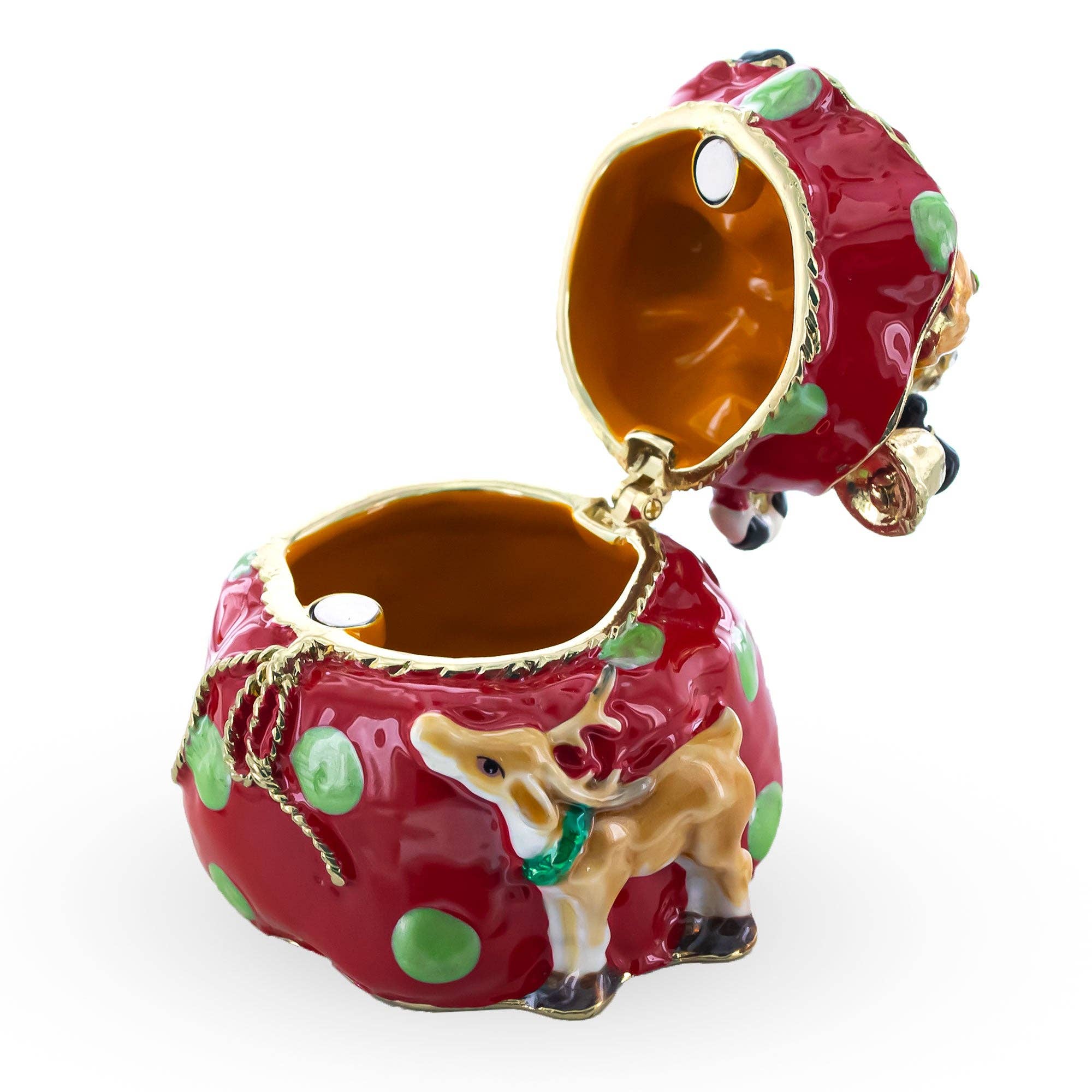 BestPysanky - Wholesale Decorative Figurine - Santa in Gifts Bag Trinket Box Figurine1